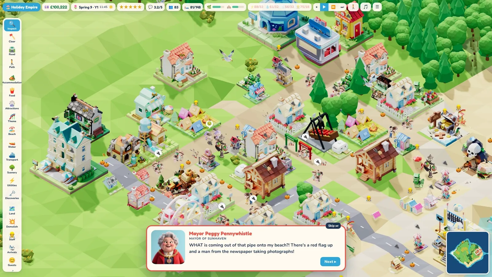 Sunhaven Isle in Holiday Empire — gameplay screenshot